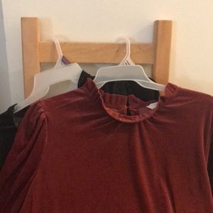 Time and Tru 3/4 sleeve 2 pack velvet dresses puff sleves